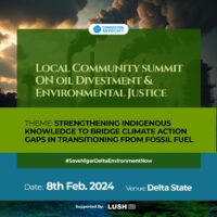 Upcoming Local Community Summit on Divestment & Environmental Justice